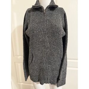Columbia Sportswear Company Women's Gray Speckled Knit Full Zip Jacket Size L